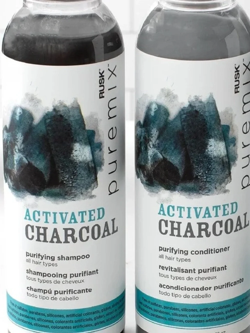 Rusk Activated Charcoal Shampoo & Conditioner Bundle 35oz Bottles